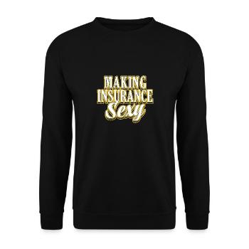 Making Insurance Sexy - Unisex Pullover - Schwarz - Vorne - Alina (178cm) & Michal (187cm)