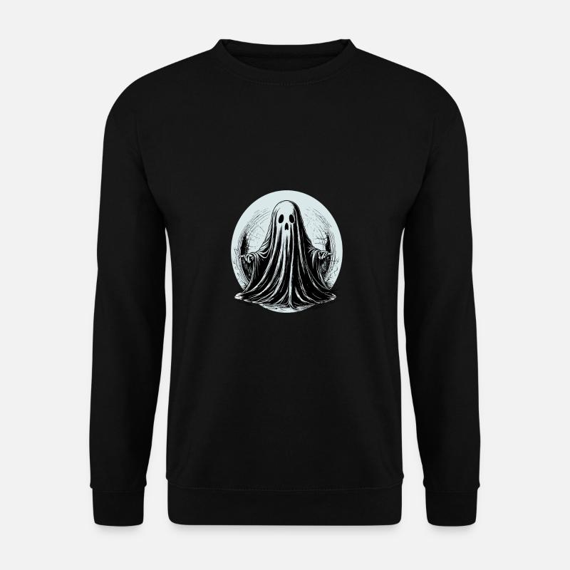 Awesome graphical ghost design - Unisex Sweatshirt - black