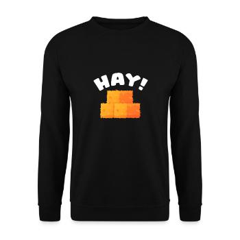 Hay Straw Farmer Hay Baling Farm Worker Farming - Unisex Sweatshirt - black - Front - Alina (178cm) & Michal (187cm)