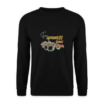 Schlange Reptilie Geschenk - Unisex Pullover - Schwarz - Vorne - Alina (178cm) & Michal (187cm)