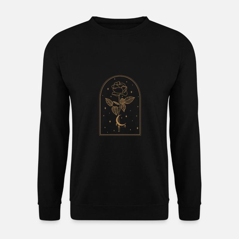 Mondsichel Rose Okkultes Hexenwerk Wicca - Unisex Pullover - Schwarz