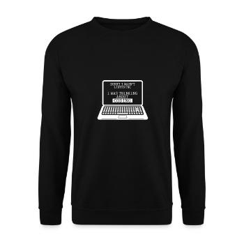 Coding Computer Engineer Witzig Programmer - Unisex Sweatshirt - black - Front - Alina (178cm) & Michal (187cm)