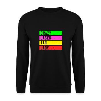 Crazy Laser Tag Lady - Sweat-shirt Unisexe - noir - Devant - Alina (178cm) & Michal (187cm)