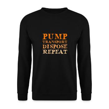 I'm Just Here For Crap Wastewater Septic Tank - Unisex Pullover - Schwarz - Vorne - Alina (178cm) & Michal (187cm)