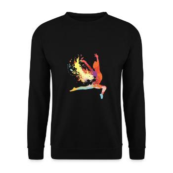 Turnerin - Unisex Pullover - Schwarz - Vorne - Alina (178cm) & Michal (187cm)