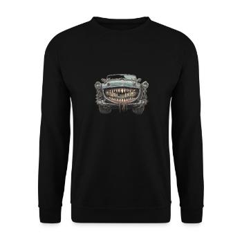 the car of hell - Unisex Sweatshirt - black - Front - Alina (178cm) & Michal (187cm)