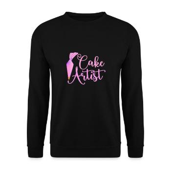 Cake Artist Pastry Maker Dessert Chef - Unisex Sweatshirt - black - Front - Alina (178cm) & Michal (187cm)