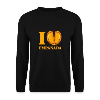 I Love Empanada South American Hispanic Food - Unisex Sweatshirt - black - Front - Alina (178cm) & Michal (187cm)