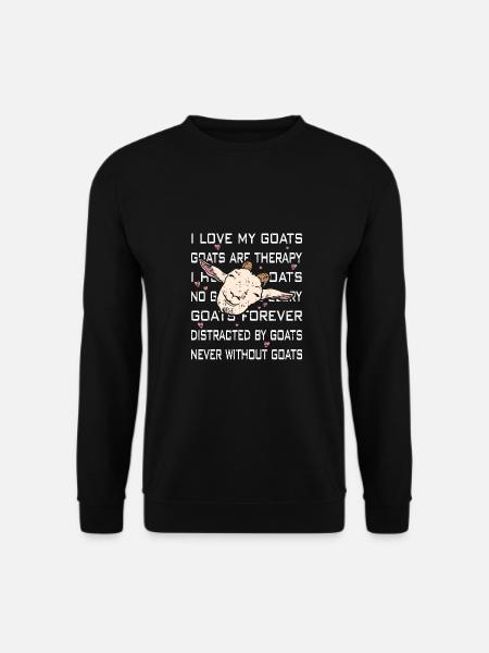 I love goats | funny goats - Unisex Sweatshirt - black