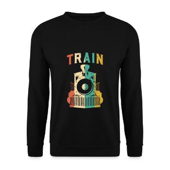 train - Sweat-shirt Unisexe - noir - Devant - Alina (178cm) & Michal (187cm)