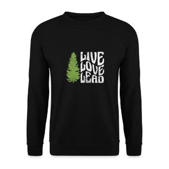 Live Love Lead - Unisex Sweatshirt - black - Front - Alina (178cm) & Michal (187cm)