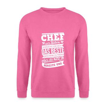 Bester Chef Der Welt Arbeitgeber Arbeit Geschenk B - Unisex Pullover - Pink - Vorne