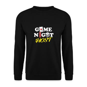 Game night host - Unisex Sweatshirt - black - Front - Alina (178cm) & Michal (187cm)