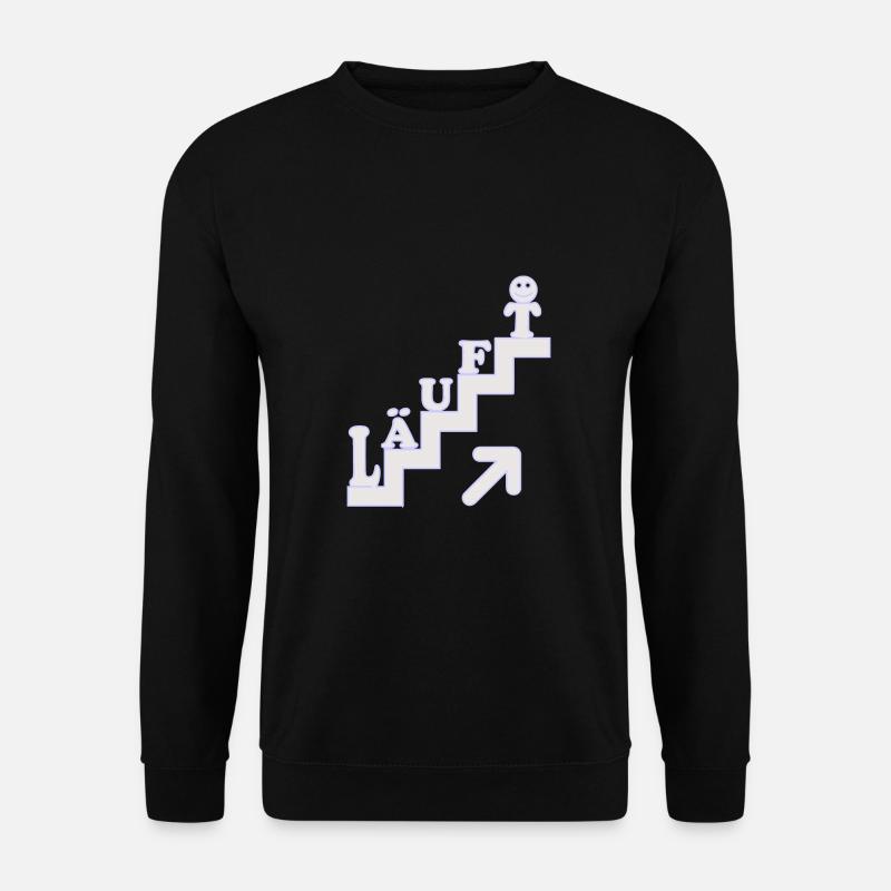 Läuft Treppenstufen Motivation - Unisex Pullover - Schwarz