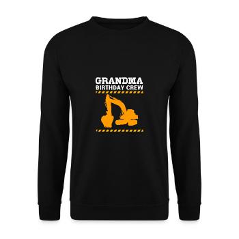 Baustelle Kindergeburtstag - Unisex Pullover - Schwarz - Vorne - Alina (178cm) & Michal (187cm)