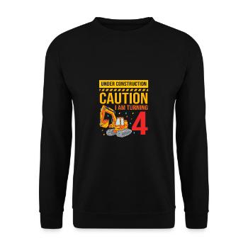 Chantier de la fête d’anniversaire des enfants - Sweat-shirt Unisexe - noir - Devant - Alina (178cm) & Michal (187cm)