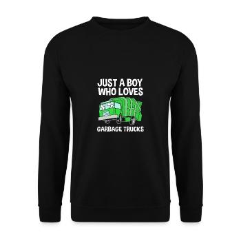 Construction Trailer Construction Site Vehicle Children's Birthday Party - Unisex Sweatshirt - black - Front - Alina (178cm) & Michal (187cm)