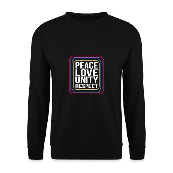 Rave Raver Techno music Techno bass Mischpult - Unisex Pullover - Schwarz - Vorne - Alina (178cm) & Michal (187cm)