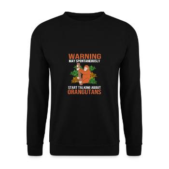 Orangutan - Unisex Sweatshirt - black - Front - Alina (178cm) & Michal (187cm)