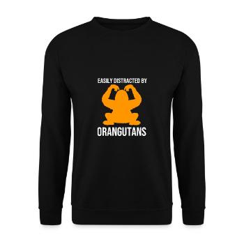 Orangutan - Unisex Sweatshirt - black - Front - Alina (178cm) & Michal (187cm)