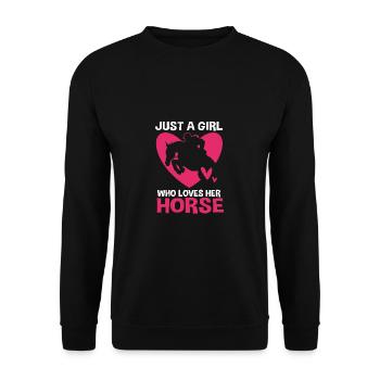 Show Jumping Show Jumping - Unisex Sweatshirt - black - Front - Alina (178cm) & Michal (187cm)