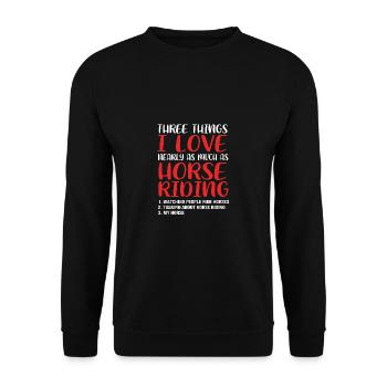 Show Jumping Show Jumping - Unisex Sweatshirt - black - Front - Alina (178cm) & Michal (187cm)