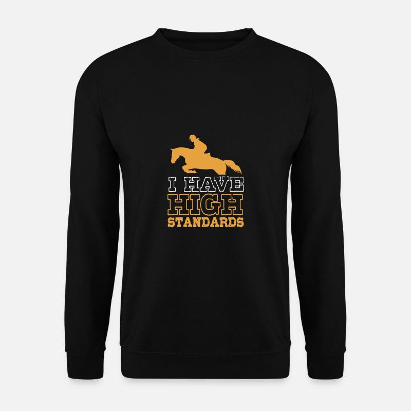 Springreiten Springpferd - Unisex Pullover - Schwarz