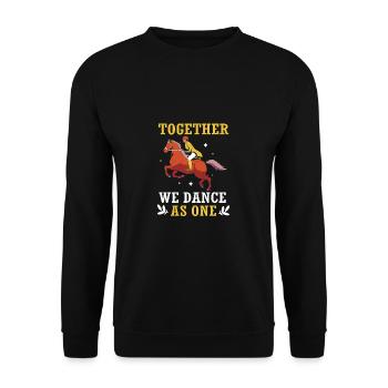 Dressage Dressage Horse Dressage Rider - Unisex Sweatshirt - black - Front - Alina (178cm) & Michal (187cm)