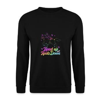 Dressage Dressage Cheval Dressage Cavalier - Sweat-shirt Unisexe - noir - Devant - Alina (178cm) & Michal (187cm)