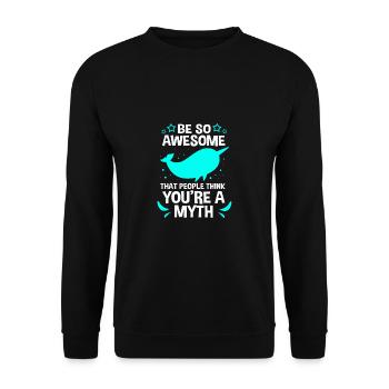 Narwal - Unisex Pullover - Schwarz - Vorne - Alina (178cm) & Michal (187cm)
