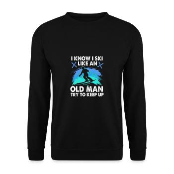 Ski Ski Holiday - Unisex Sweatshirt - black - Front - Alina (178cm) & Michal (187cm)