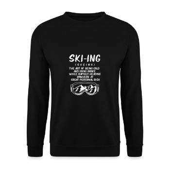 Ski Ski Holiday - Unisex Sweatshirt - black - Front - Alina (178cm) & Michal (187cm)