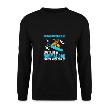 Snowboard Snowboarding Snowboardurlaub Snowboarder - Unisex Pullover - Schwarz - Vorne - Alina (178cm) & Michal (187cm)
