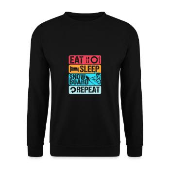 Snowboard Snowboarding Snowboard Holidays Snowboarders - Unisex Sweatshirt - black - Front - Alina (178cm) & Michal (187cm)