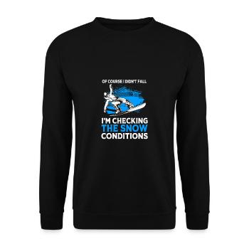 Snowboard Snowboarding Snowboardurlaub Snowboarder - Unisex Pullover - Schwarz - Vorne - Alina (178cm) & Michal (187cm)