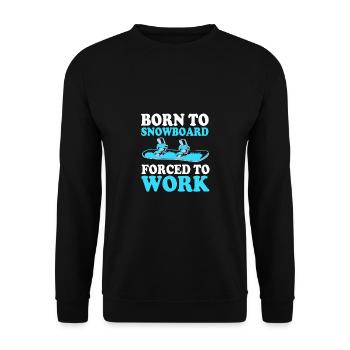 Snowboard Snowboard Vacances snowboard Snowboarders - Sweat-shirt Unisexe - noir - Devant - Alina (178cm) & Michal (187cm)