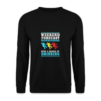 Snowboard Snowboarding Snowboard Holidays Snowboarders - Unisex Sweatshirt - black - Front - Alina (178cm) & Michal (187cm)