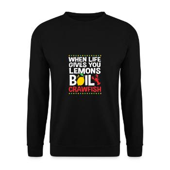 Crab - Unisex Sweatshirt - black - Front - Alina (178cm) & Michal (187cm)