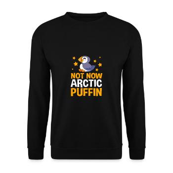 Papageientaucher Puffin - Unisex Pullover - Schwarz - Vorne - Alina (178cm) & Michal (187cm)