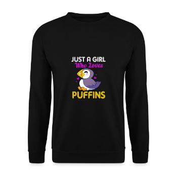 Macareux Papageientaucher - Sweat-shirt Unisexe - noir - Devant - Alina (178cm) & Michal (187cm)