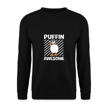 Macareux Papageientaucher - Sweat-shirt Unisexe - noir - Devant - Alina (178cm) & Michal (187cm)
