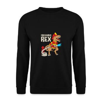 Pompier Pompier - Sweat-shirt Unisexe - noir - Devant - Alina (178cm) & Michal (187cm)