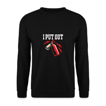 Pompier Pompier - Sweat-shirt Unisexe - noir - Devant - Alina (178cm) & Michal (187cm)