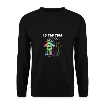 Pompier Pompier - Sweat-shirt Unisexe - noir - Devant - Alina (178cm) & Michal (187cm)