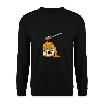 Pâte d’arachide - Sweat-shirt Unisexe - noir - Devant - Alina (178cm) & Michal (187cm)