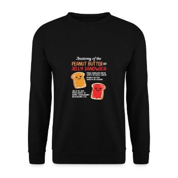 Pâte d’arachide - Sweat-shirt Unisexe - noir - Devant - Alina (178cm) & Michal (187cm)