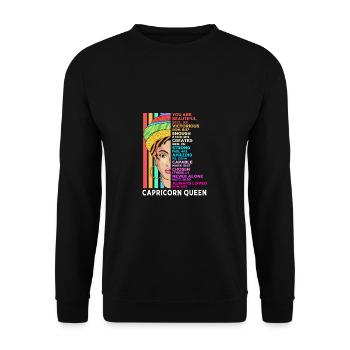 Zodiac sign Capricorn - Unisex Sweatshirt - black - Front - Alina (178cm) & Michal (187cm)