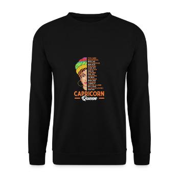 Zodiac sign Capricorn - Unisex Sweatshirt - black - Front - Alina (178cm) & Michal (187cm)