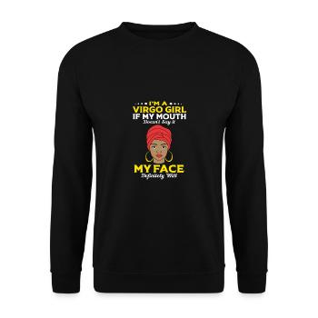Signe du zodiaque Vierge - Sweat-shirt Unisexe - noir - Devant - Alina (178cm) & Michal (187cm)