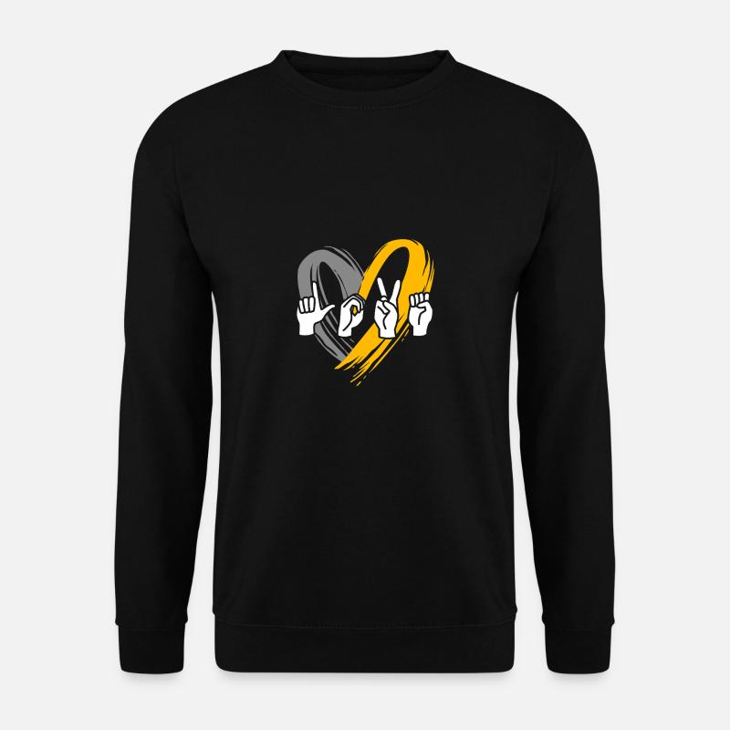Deaf Deaf Deaf Sign Language - Unisex Sweatshirt - black